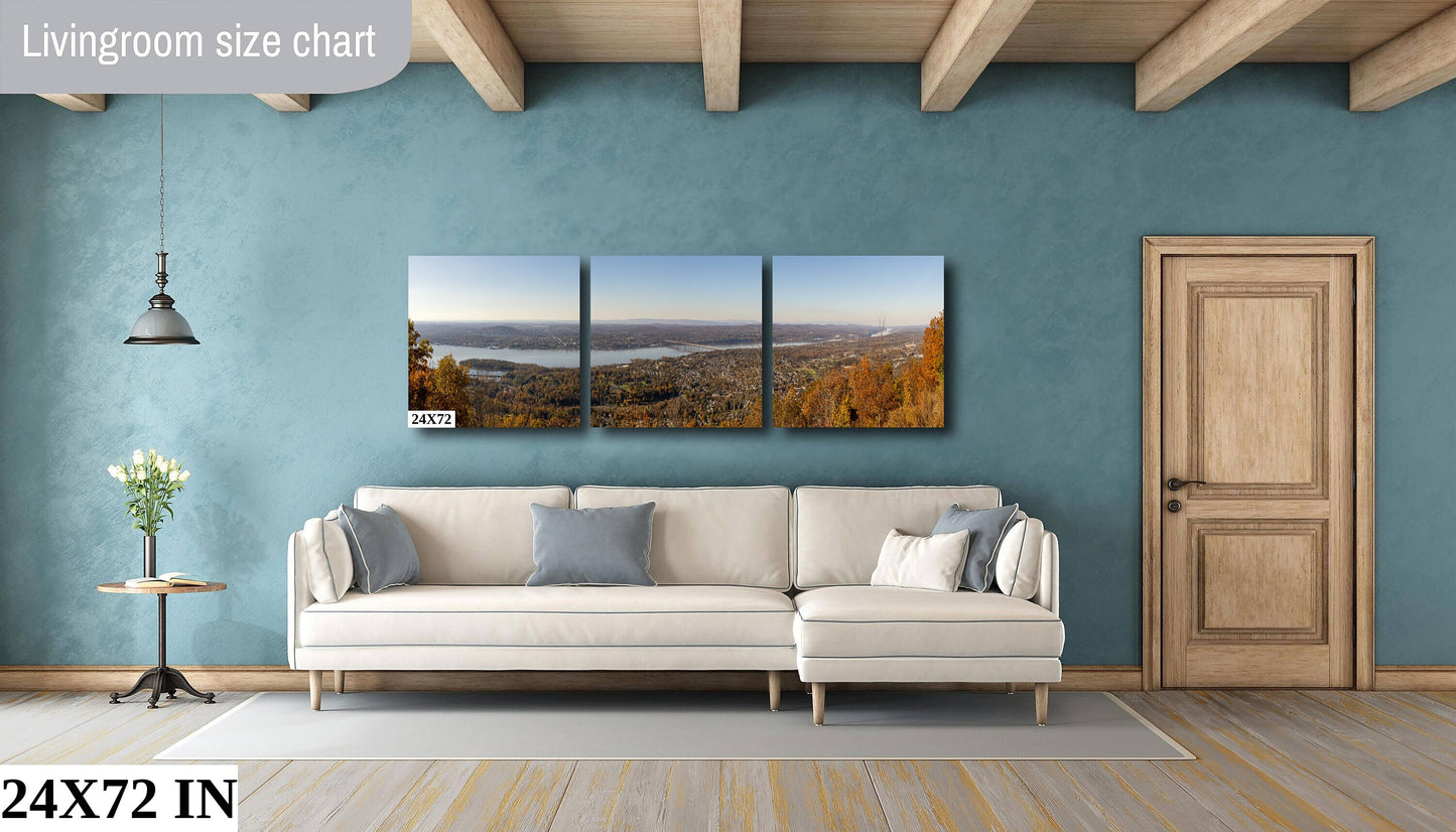 Hudson River Panoramic from Storm on top of Mt Beacon wall art canvas print metal print