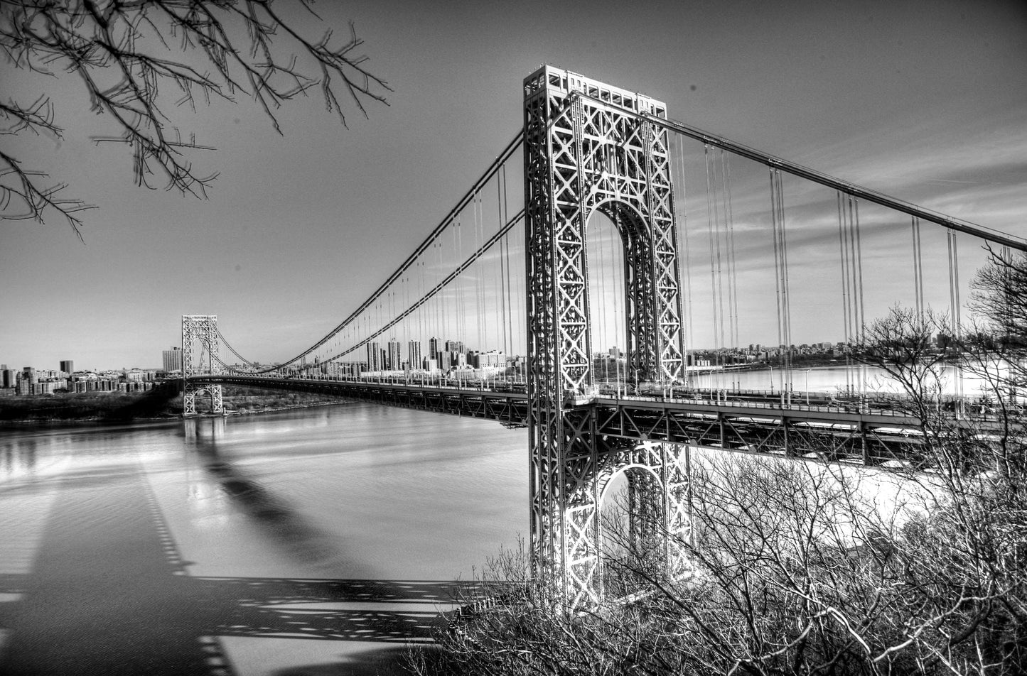 The George Washington Bridge the palisades metal print canvas print color photography bridge view poster