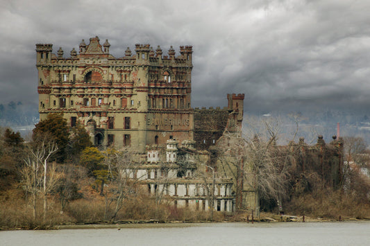 The haunting of bannermansCastle in the river Hudson River  Hudson Valley fall time Bannermans island canvas print metal print wall art