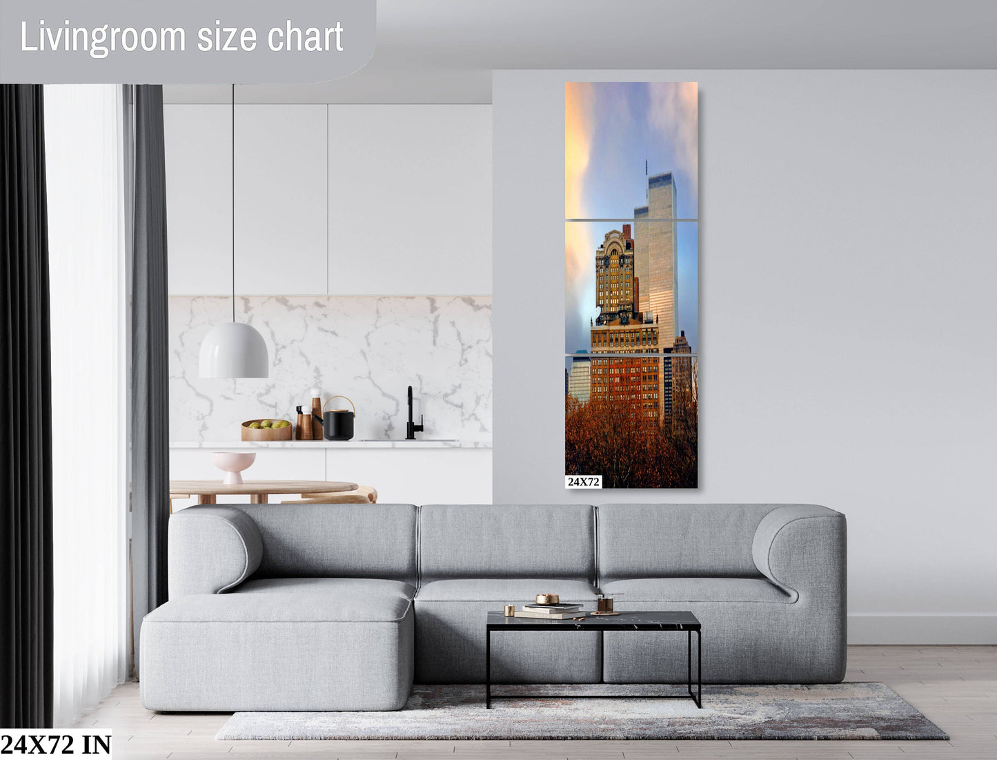 World trade Center Downtown Manhattan skyline  shot vertical enhanced color cloudy metal print canvas print acrylic print