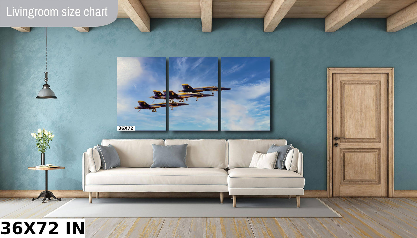 Blue Angels landing at Stewart ANGB Newburgh NY Hudson Valley wall art metal canvas or acrylic