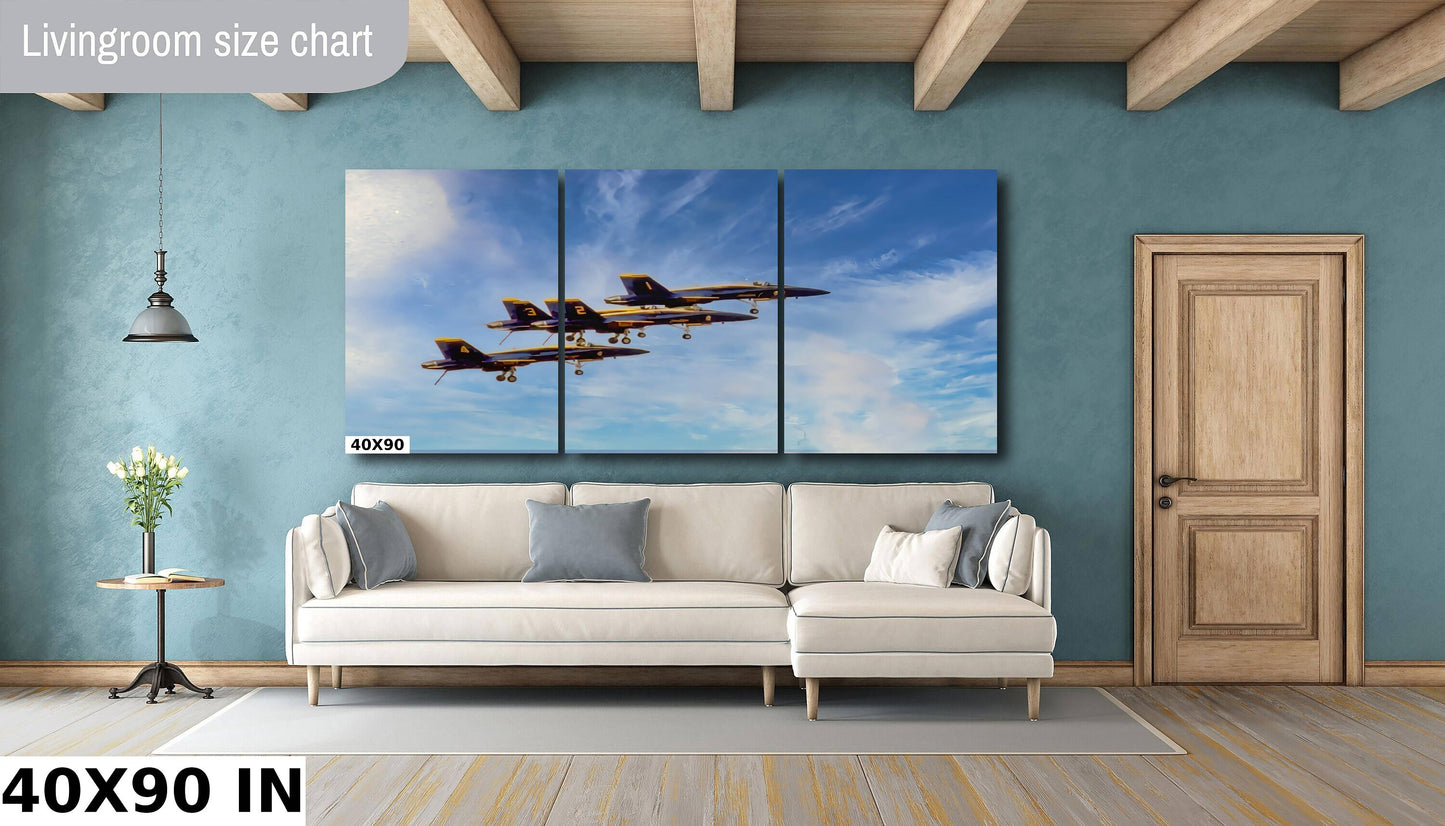 Blue Angels landing at Stewart ANGB Newburgh NY Hudson Valley wall art metal canvas or acrylic