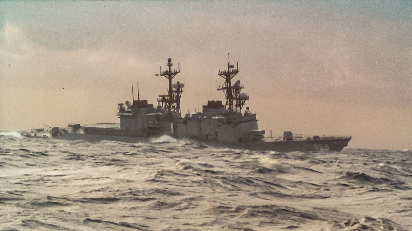 U.S.S. Arthur W Radford Returning from The Med and Mid east Nov 1983 Wall art canvas print metal print acrylic print