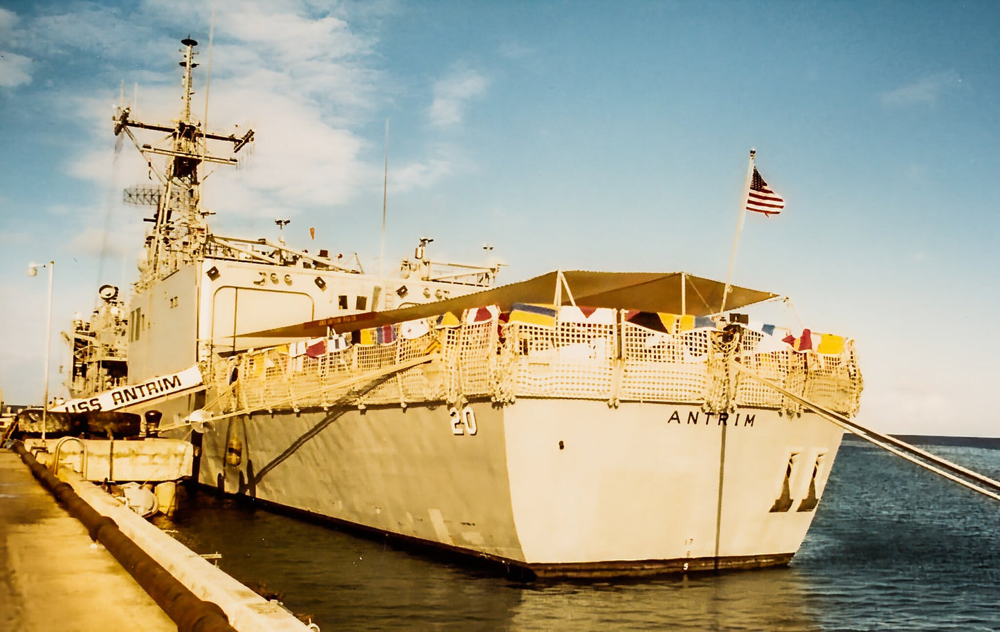 U.S.S. Antrim (FFG 20) in The Bahamas in 1981  wall art canvas print metal print U.S. Navy