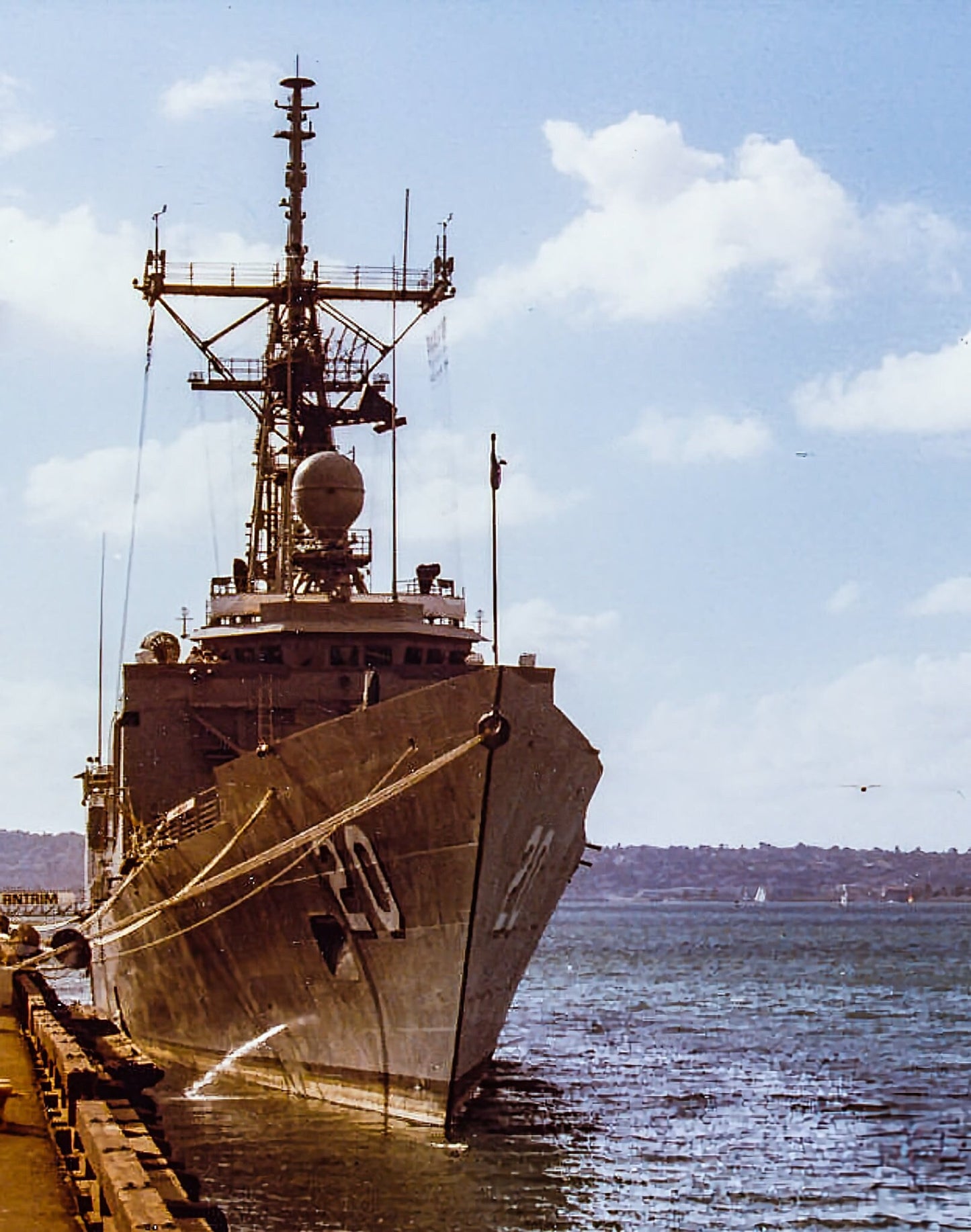 U.S.S. Antrim (FFG 20) in San Diego in 1981  wall art canvas print metal print U.S. Navy