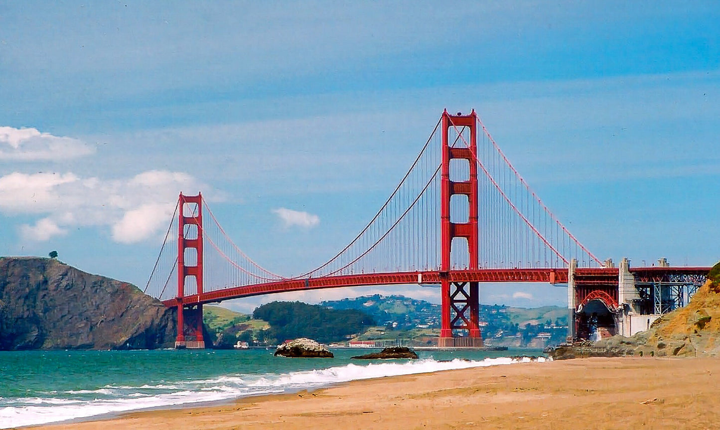 The Golden Gate Bridge metal print canvas print color photography bridge view poster