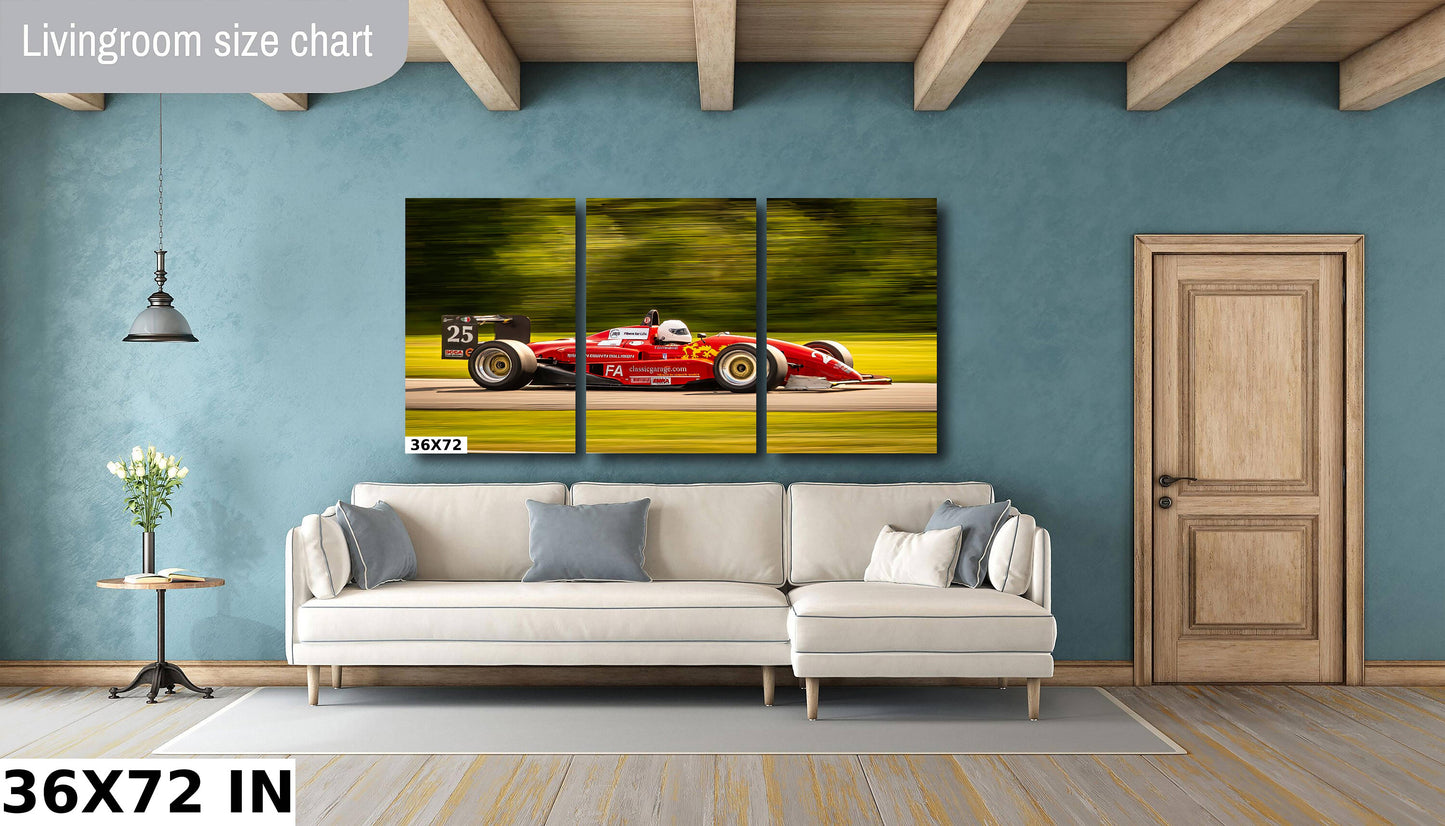 Vintage race car at close to 200 Limerock CT. wall art canvas print metal print indy car