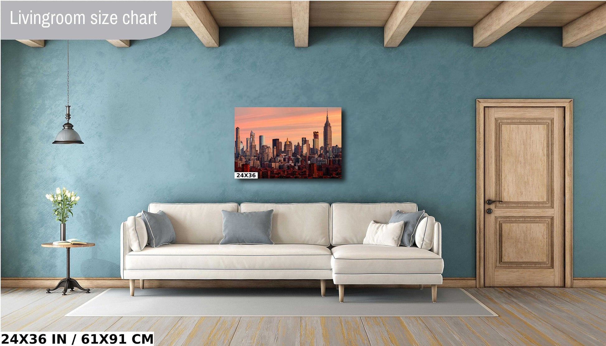 Mid town at sunrise from lower east side metal print canvas print color photography night poster