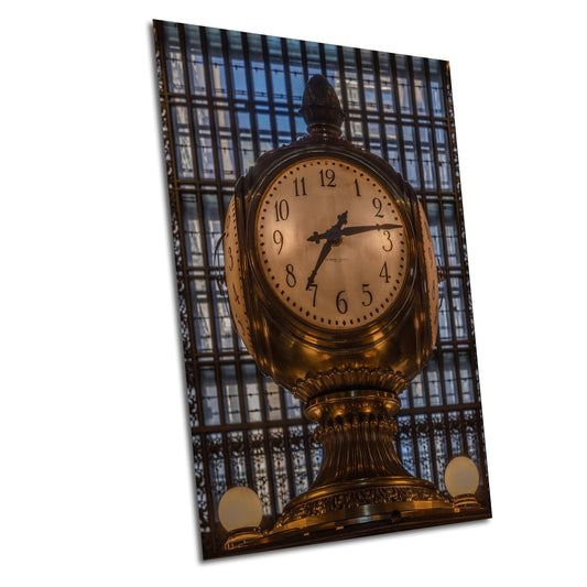 Possibly the most famous clock in the world, The clock in Grand Central Terminal  metal print canvas print color photography